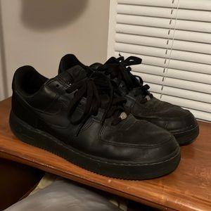 Air Force 1. All black. Low top. Size 10.5. Worn but still in decent condition.